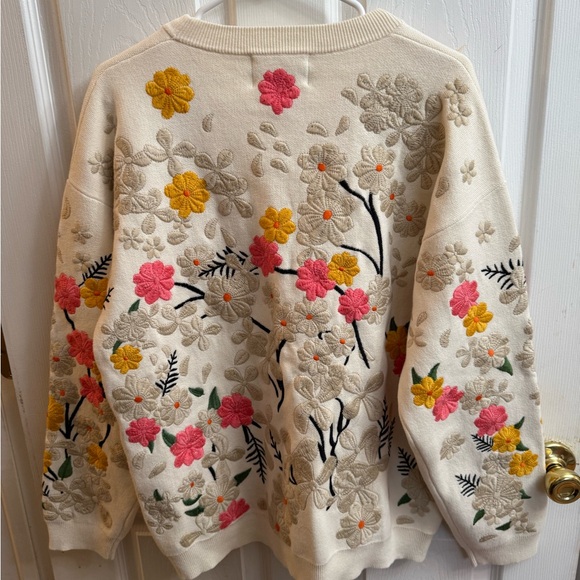 Yitai Mille Fleurs Embroidery Sweater Large NWT - Picture 5 of 15